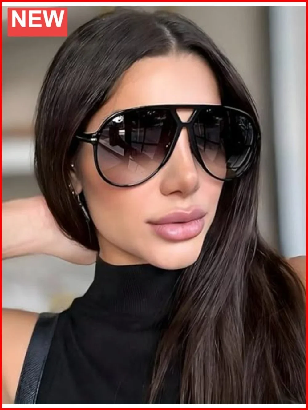 Oversized Retro Aviator Sunglasses Women Men Classic 70s Vintage Style Large